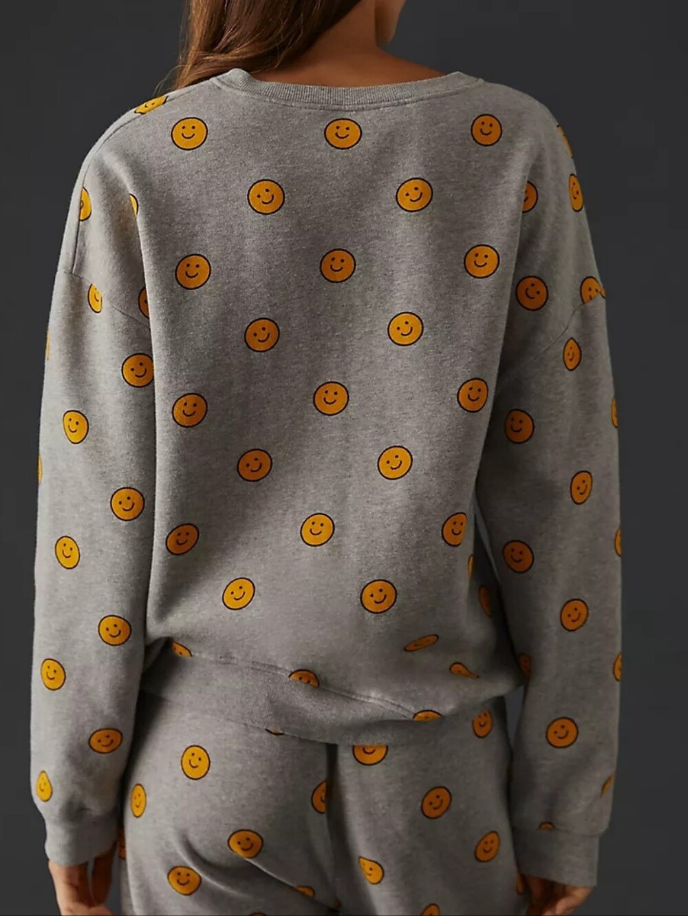 KULE Oversized Smile Crewneck Sweatshirt Organic Cotton S - Picture 2 of 13